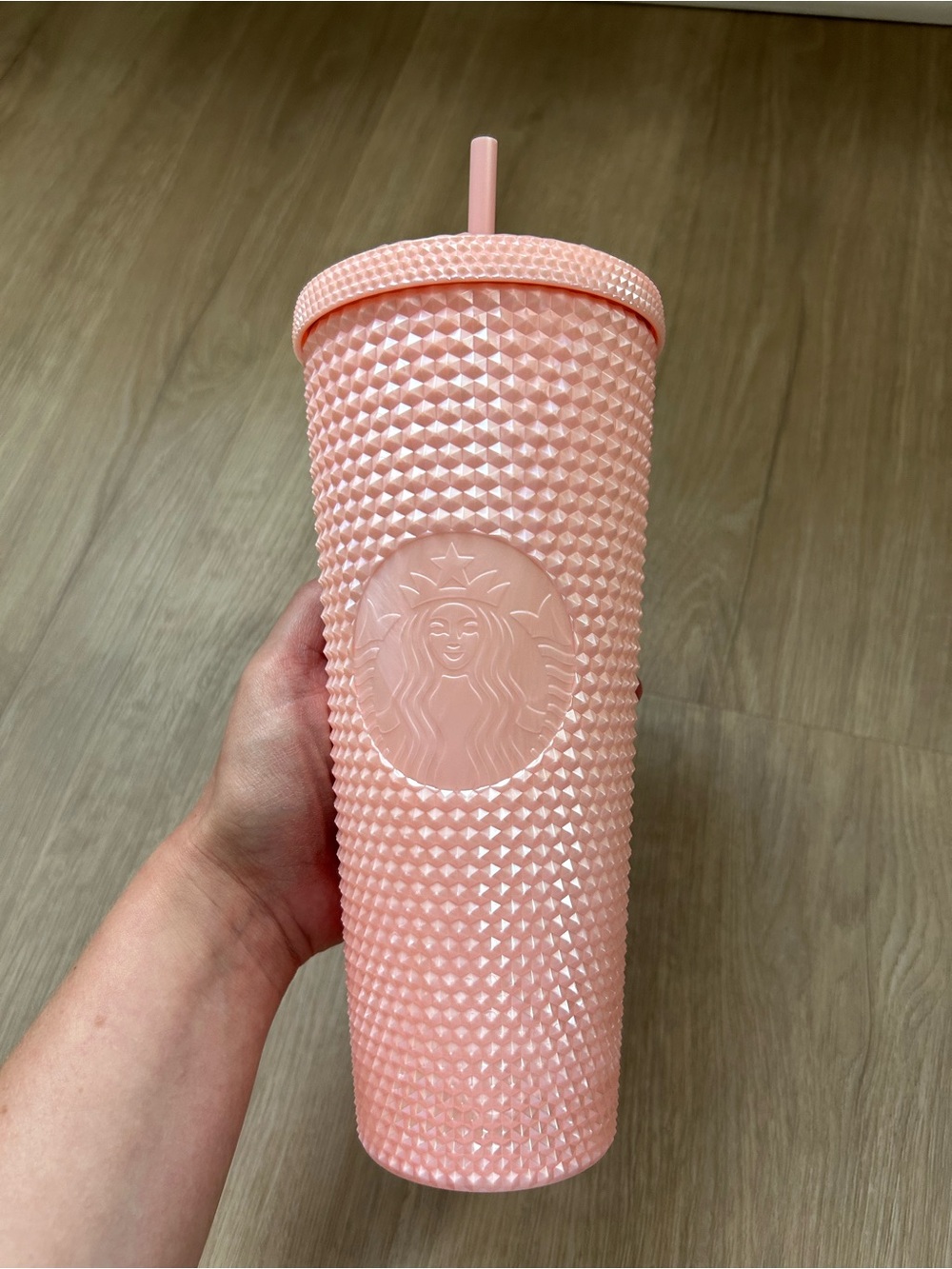 STARBUCKS Bubblegum Pink Studded Cold Cup with Straw 🩰